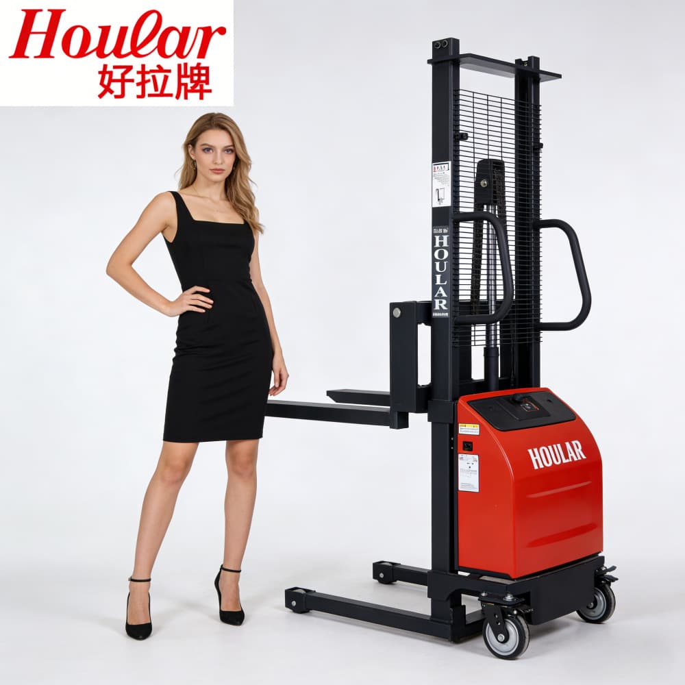 HOULAR light semi-electric stacker, lightweight electric stacker, mini lift truck
