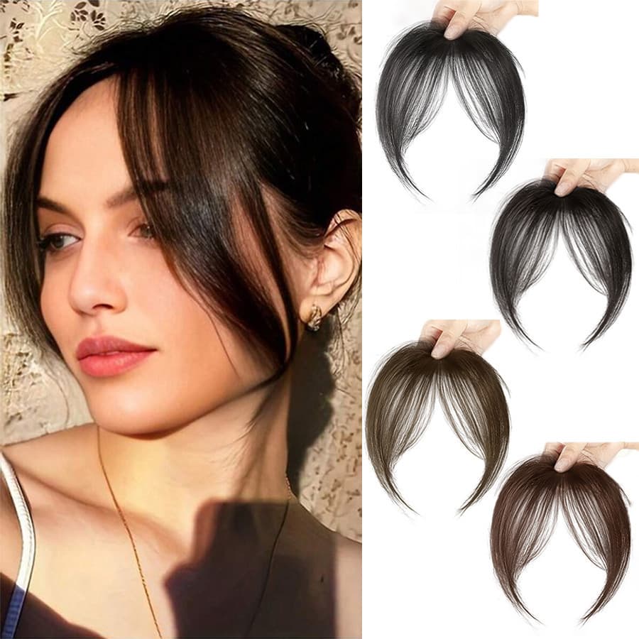 Eight-character bangs wig, forehead re-hair, pure lust atmosphere, fluffy artificial hair, invisible beauty repair, age-reducing wig