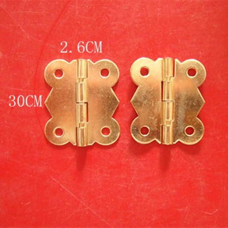 Antique Butterfly Small Hinge Cabinet Hardware Accessories Lace Hinges Wooden Box 90 Degree 180 Degree Copper-plated Hinges