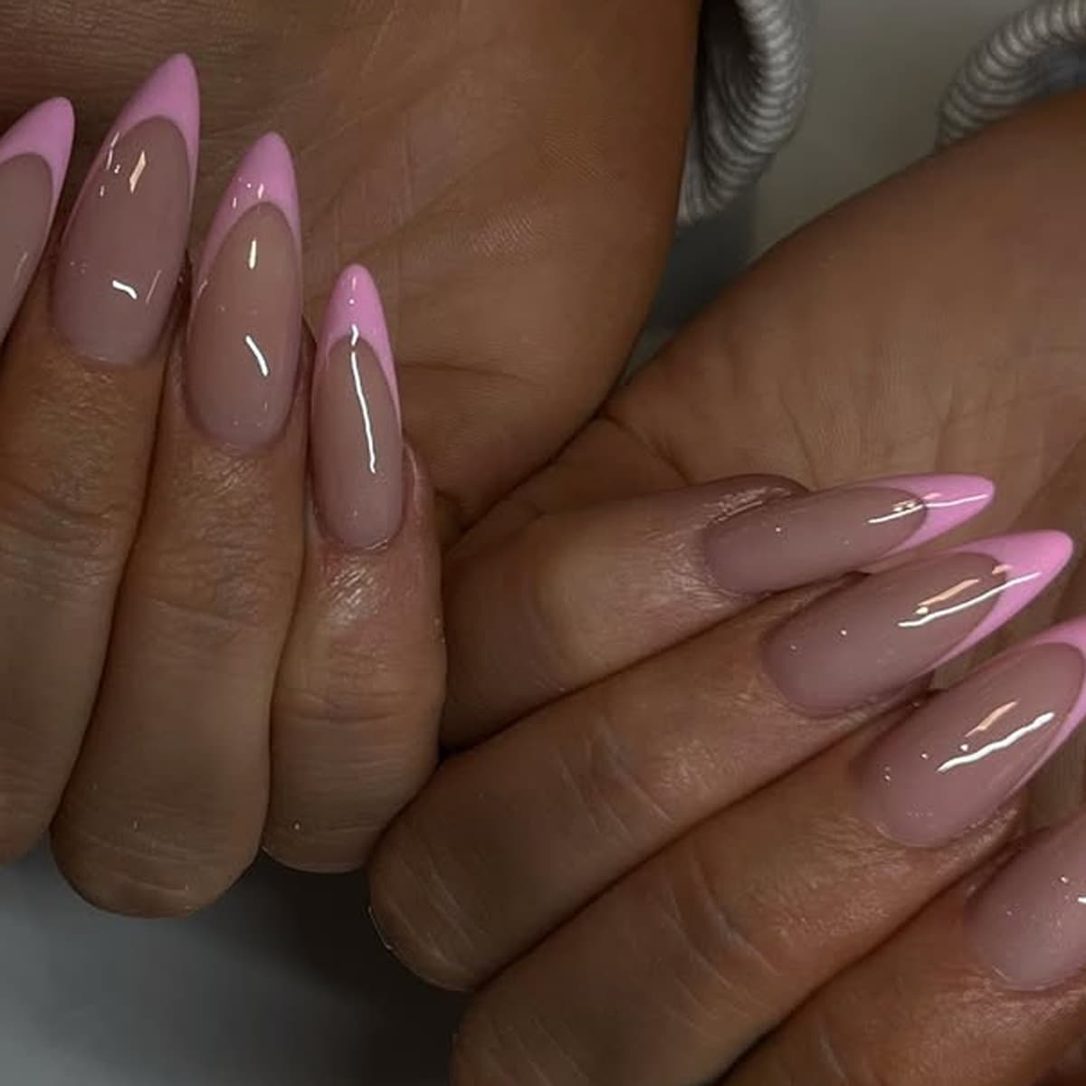 Gentle Heart-Shaped Press-On Nails Cute Nail Tips Blush False Nails Finished Nail Art for Live Streaming