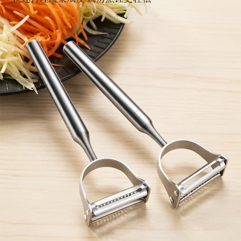 Stainless Steel Kitchen Dual-Blade Peeler, Vegetable Peeler, Fruit Peeler, Multi-Function Julienne Peeler