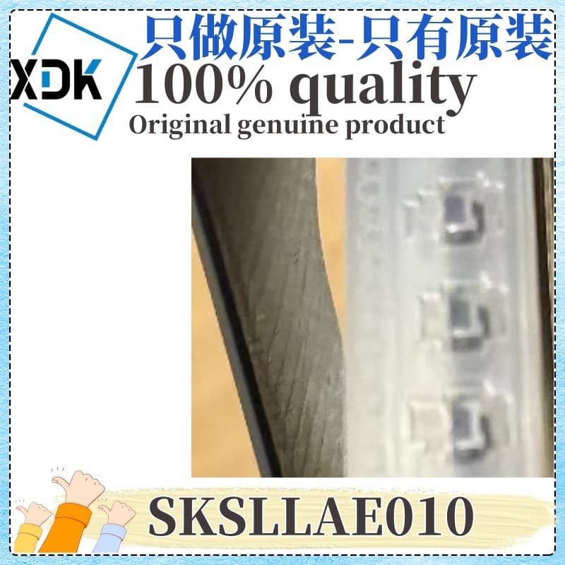 Original SKSLLAE010 Package SMD Tactile Switch Single Pole Single Throw Round Button Horizontal Mount