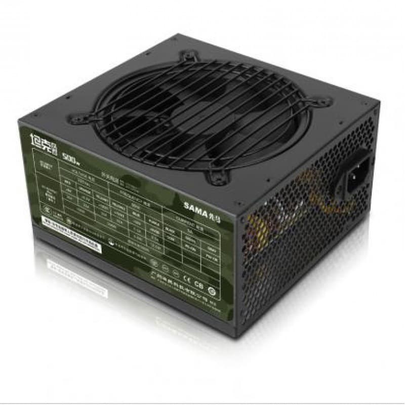 SAMA Tank 635 500W Rated PC Power Supply, Gaming Water Cooling Power Supply, 10 units (OEM packaging)