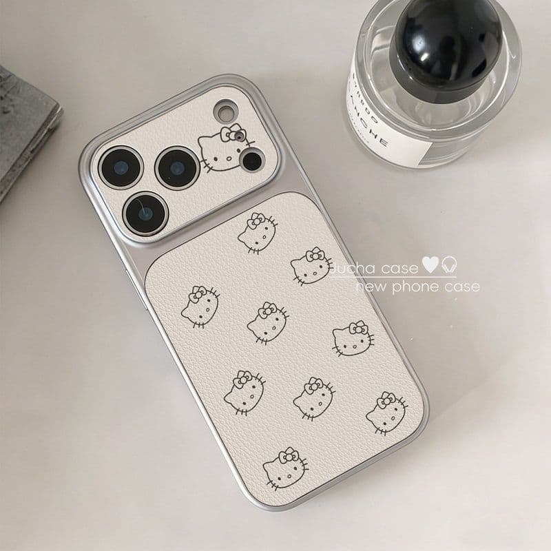 Suitable for Apple 17 Phone Case with High-End Design, iPhone 16 Pro Atmosphere Style, Cute 15, 14 Hello Kitty Avatar