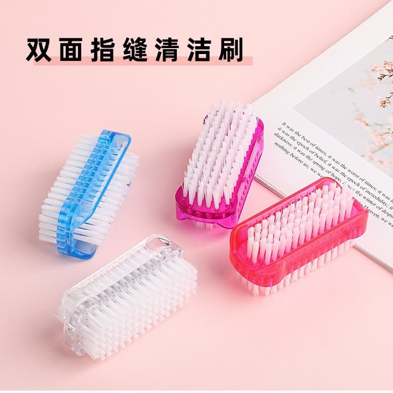 Multifunctional Nail Brush Double-Sided Plastic Nail Brush Special Dust Brush for Removing Nail Dust Cleaning Brush