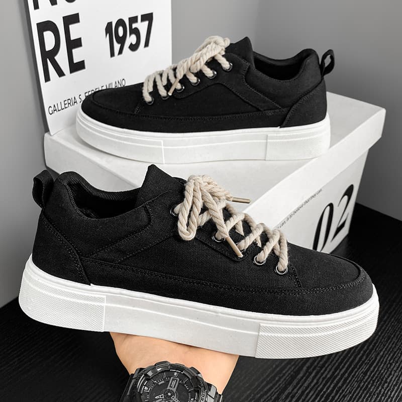 2024 New Canvas Men's Shoes Niche Versatile Casual Shoes Student Soft Sole Sports Board Shoes Trendy Cloth Shoes Hot Style
