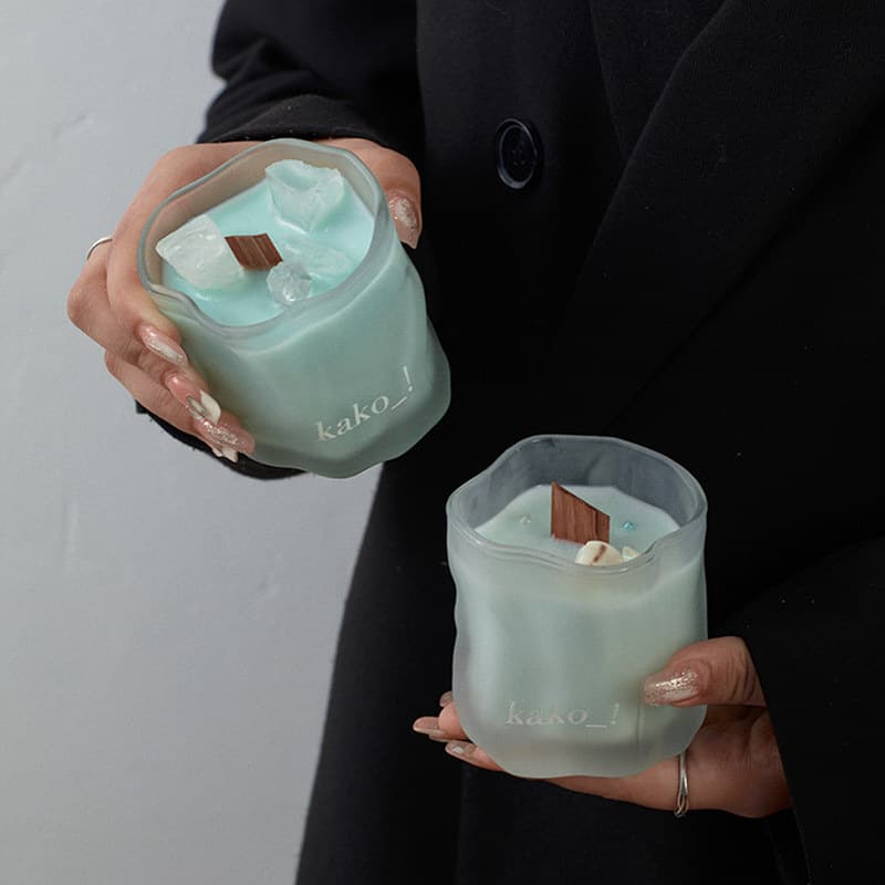 Frosted Crystal Original Aromatherapy Candle, Feminine Niche Scented Candle, Fairy Atmosphere Gift for Birthday and Friends