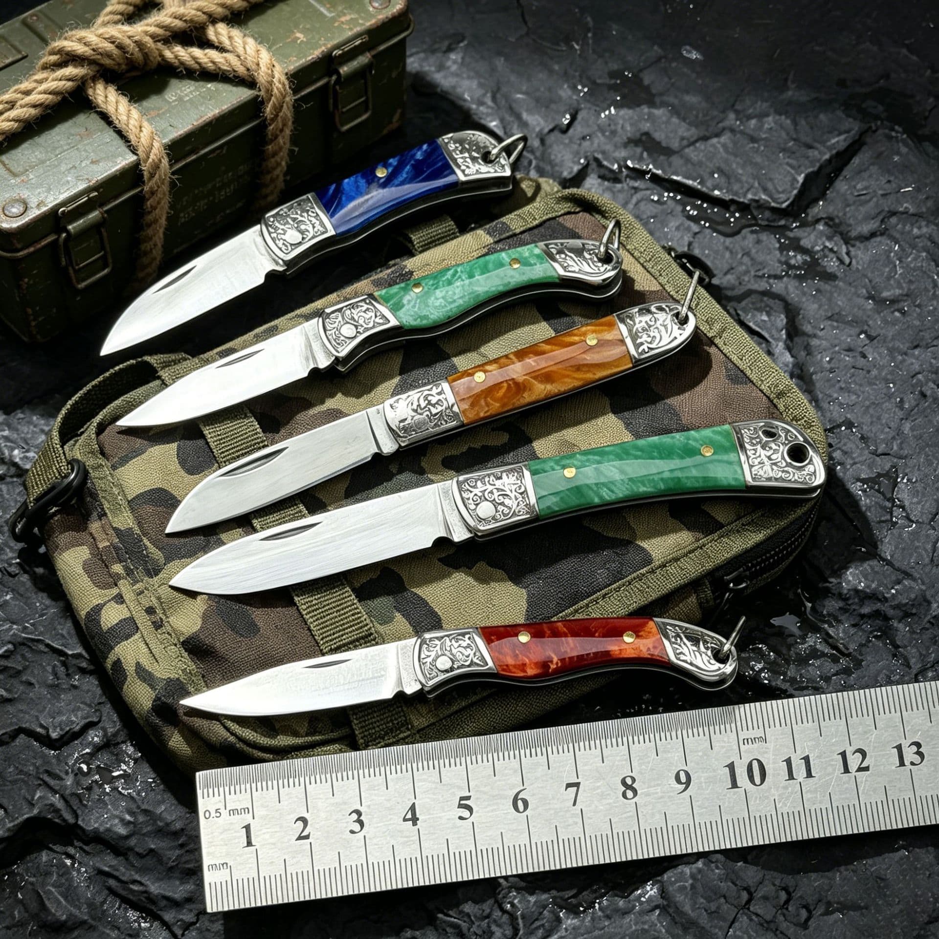 Pingnan Qingzi Mini Handmade Small Knife Keychain Small Kitchen Knife Stainless Steel Small Knife Resin Handle Gift Knife Package Knife