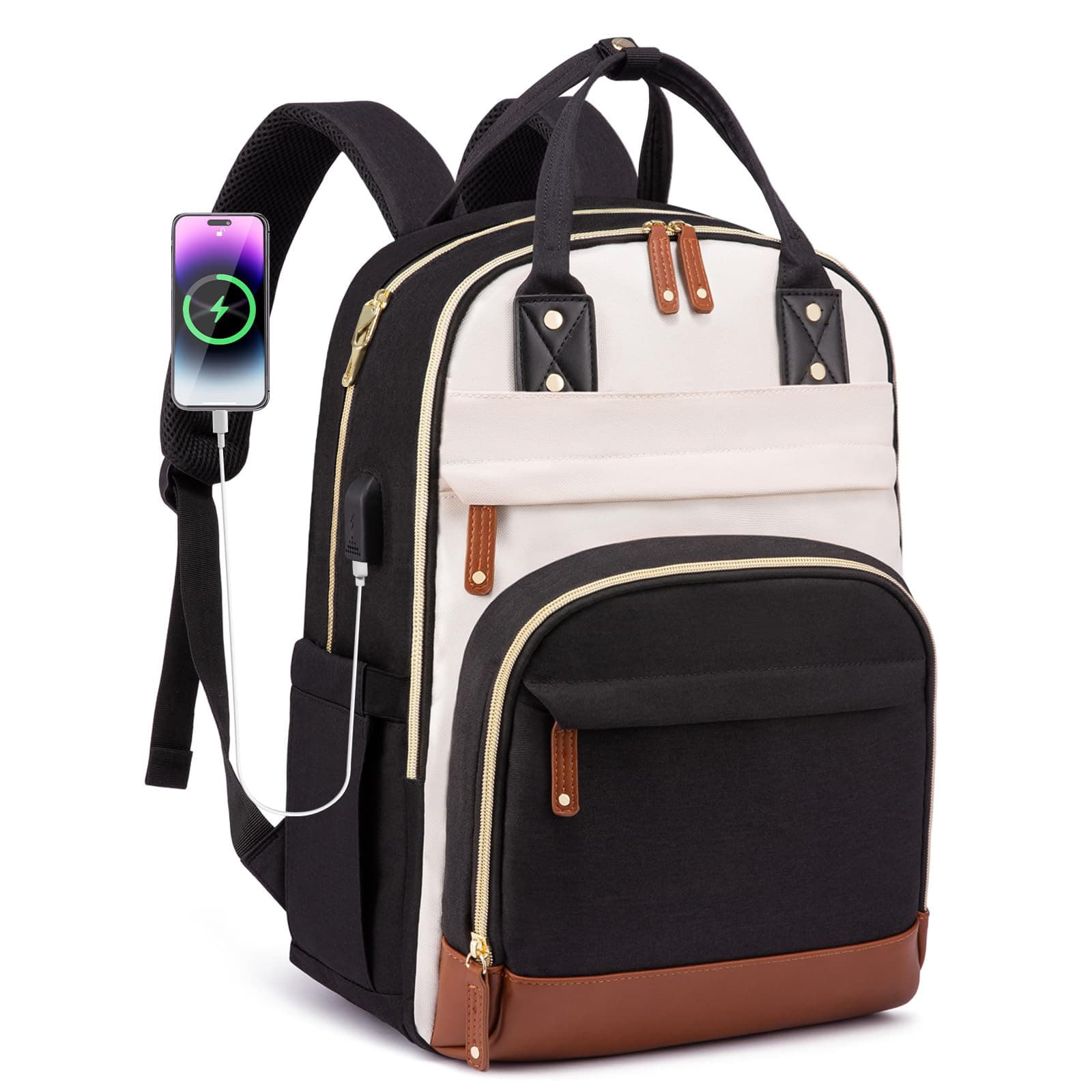 New 2024 Women's Laptop Backpack, Fashionable Large Capacity Travel Bag, College School Bag