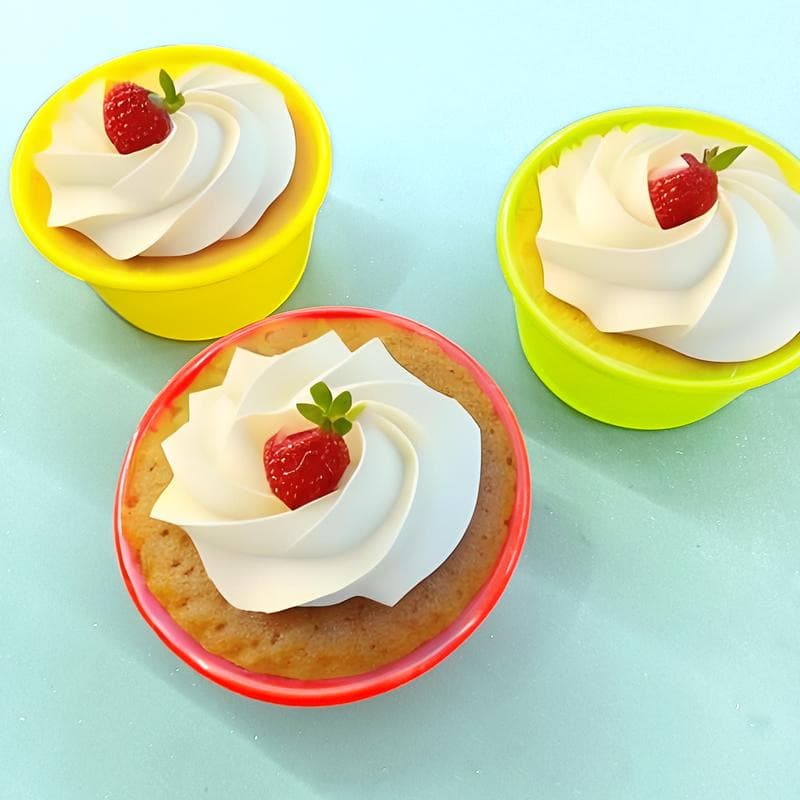 10g silicone muffin cup thickened easy to release square round egg tart pudding rice cake baking silicone cake cup
