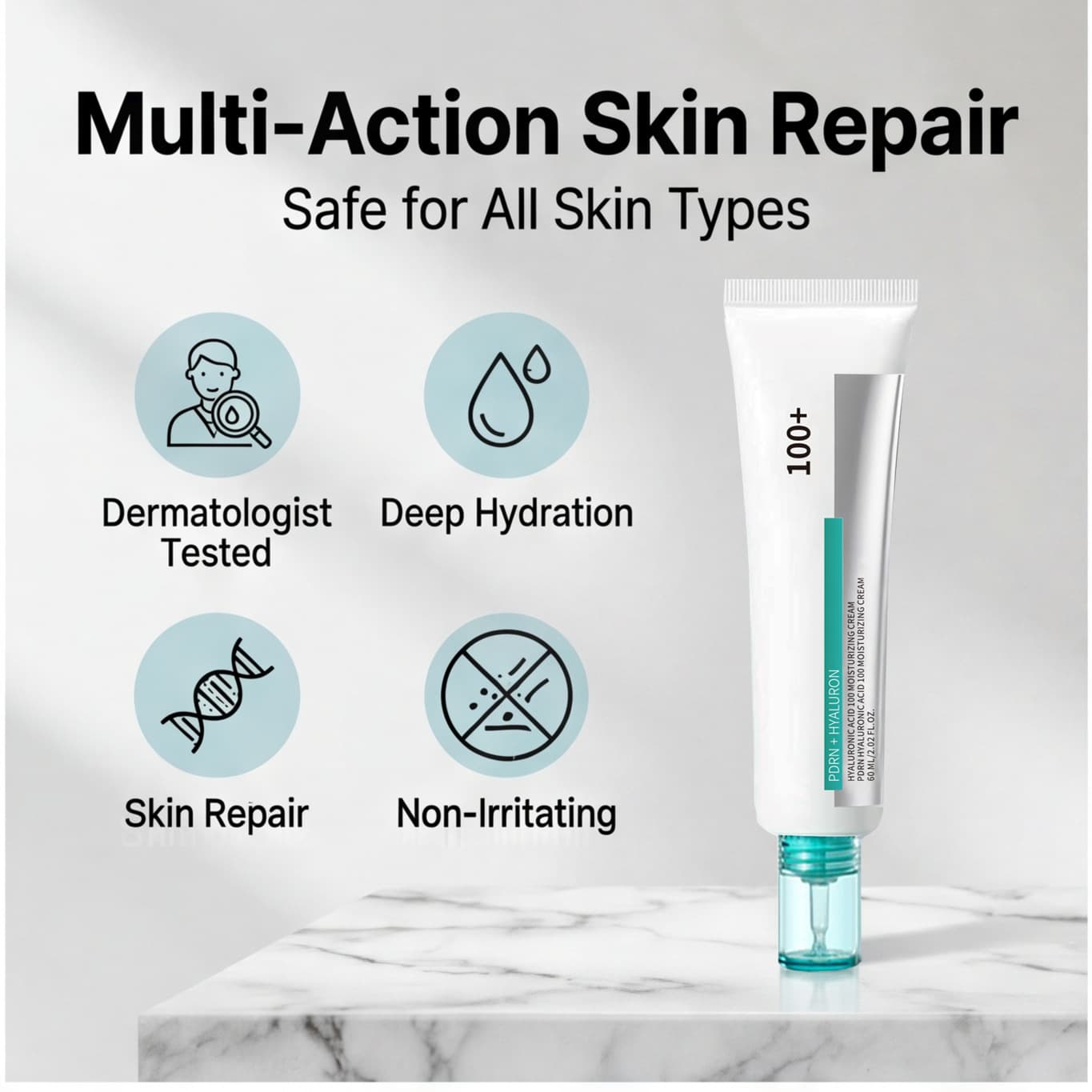 Cross-Border Bestseller PDRN Hyaluronic Acid Moisturizing Face Cream Firming Repair Hydrating Brightening Lotion