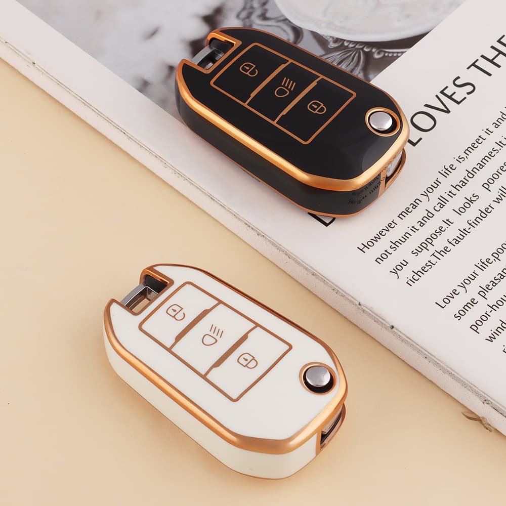 Hot-selling key case for Peugeot and Citroen Elysee 408 508 remote control protective cover