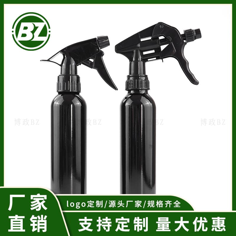 Factory Direct New 150ml 300ml Glossy Black Aluminum Spray Bottle Pet Deodorant Spray Bottle Disinfection Spray Bottle