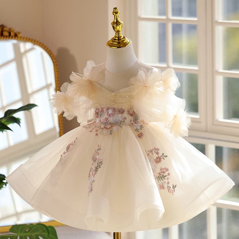 Children's Formal Dress for Girls Birthday Princess Gown Party Dress for Piano Performance and Stage Show Premium