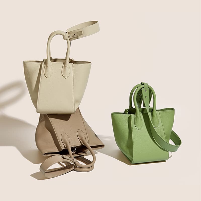Bucket Bag 2026 Spring/Summer New Wing Bag Genuine Leather Women's Bag Niche Versatile Exquisite Handheld Crossbody Basket Bag