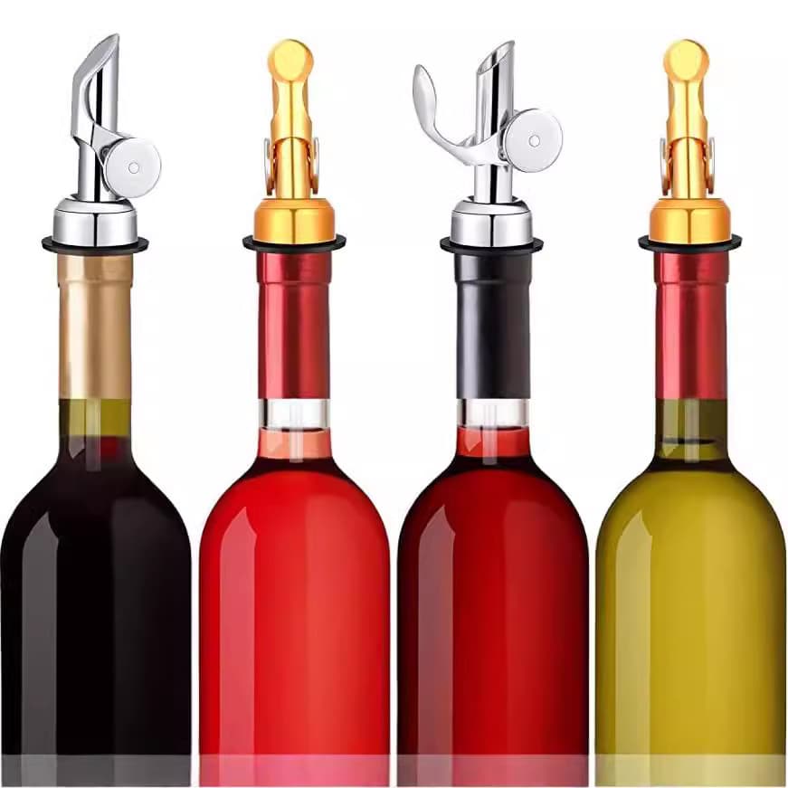 Amazon Best-Selling Heavy-Duty Stainless Steel Auto-Open Pourer Spout for Oil and Vinegar Bottle Stopper with Gravity Control