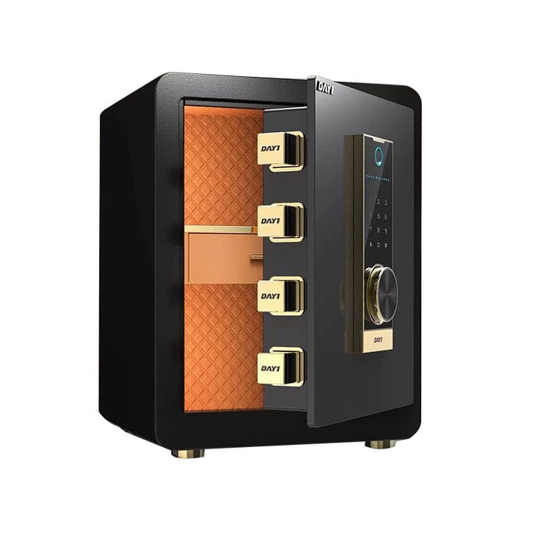 Dayi Safe Box for Home and Office Use, Small Safe Box 45cm, Password and Fingerprint Anti-Theft Bedside Safe, Not Movable