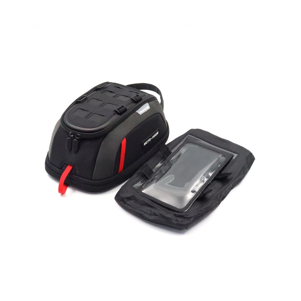 Universal Motorcycle Tank Bag, Magnetic Quick-Release Travel Bag, Front/Rear Adjustable Tank Bag with Rain Cover