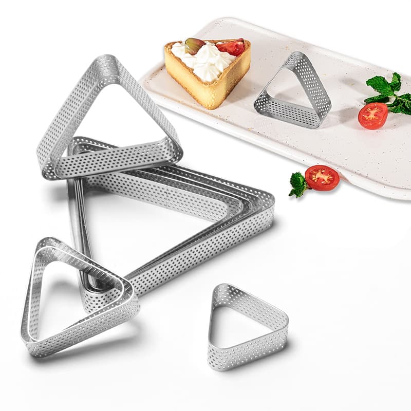 430 Stainless Steel Triangle Punching Tower Circle Household Baking Tools French Tart Ring Mousse Ring Cake Mold