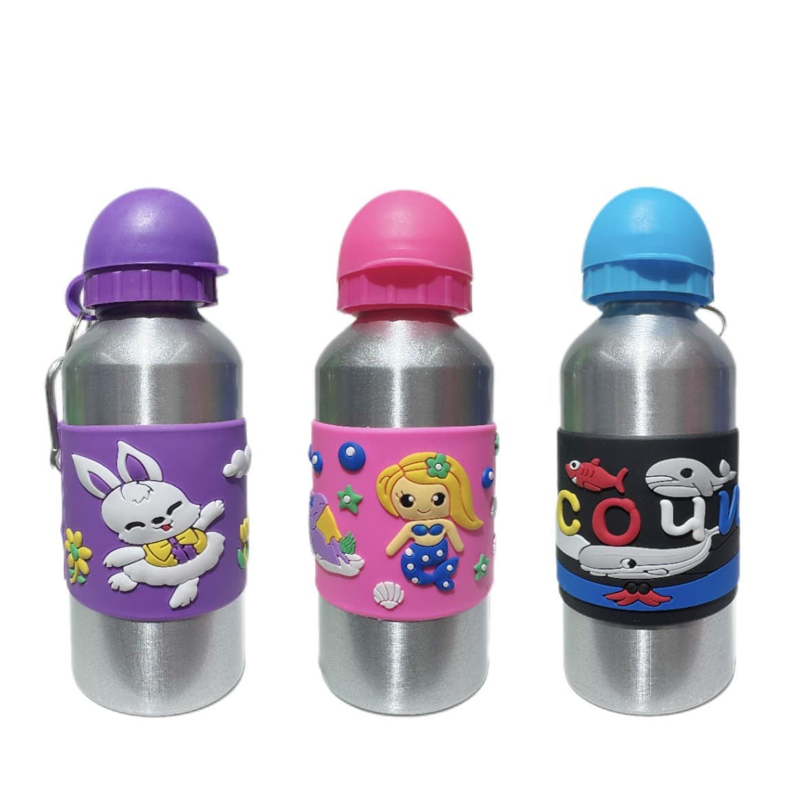 Cartoon Sports Aluminum Water Bottle for Men and Women, Anti-Scald Handle, Travel Outdoor Water Bottle, Bicycle Cycling Custom