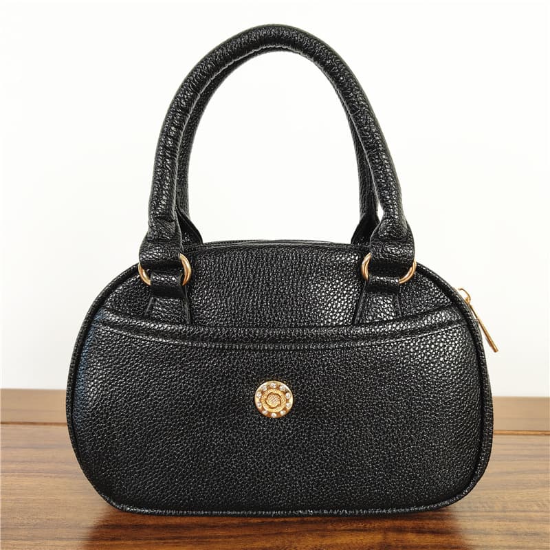 Double-Layer Small Bag with Double Zipper, Handbag, Mother's Bag, Shopping Bag, Elderly Women's Bag, Grandma Bag, Mother-in-law Bag