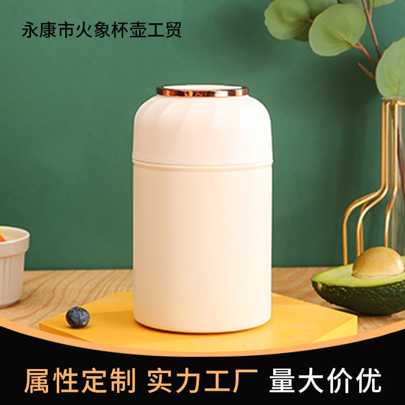 High-Design 316 Stainless Steel Double-Wall Vacuum Insulated Cup, Household Handled Thermal Cooker with Travel Mug and Steel Spoon