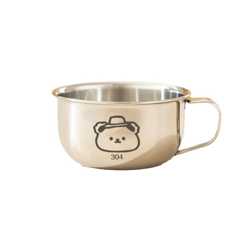 Stainless Steel Baby Cup Mini Water Cup Food-Grade Household Toddler Cup with Handle Anti-Scald Children's Drinking Cup