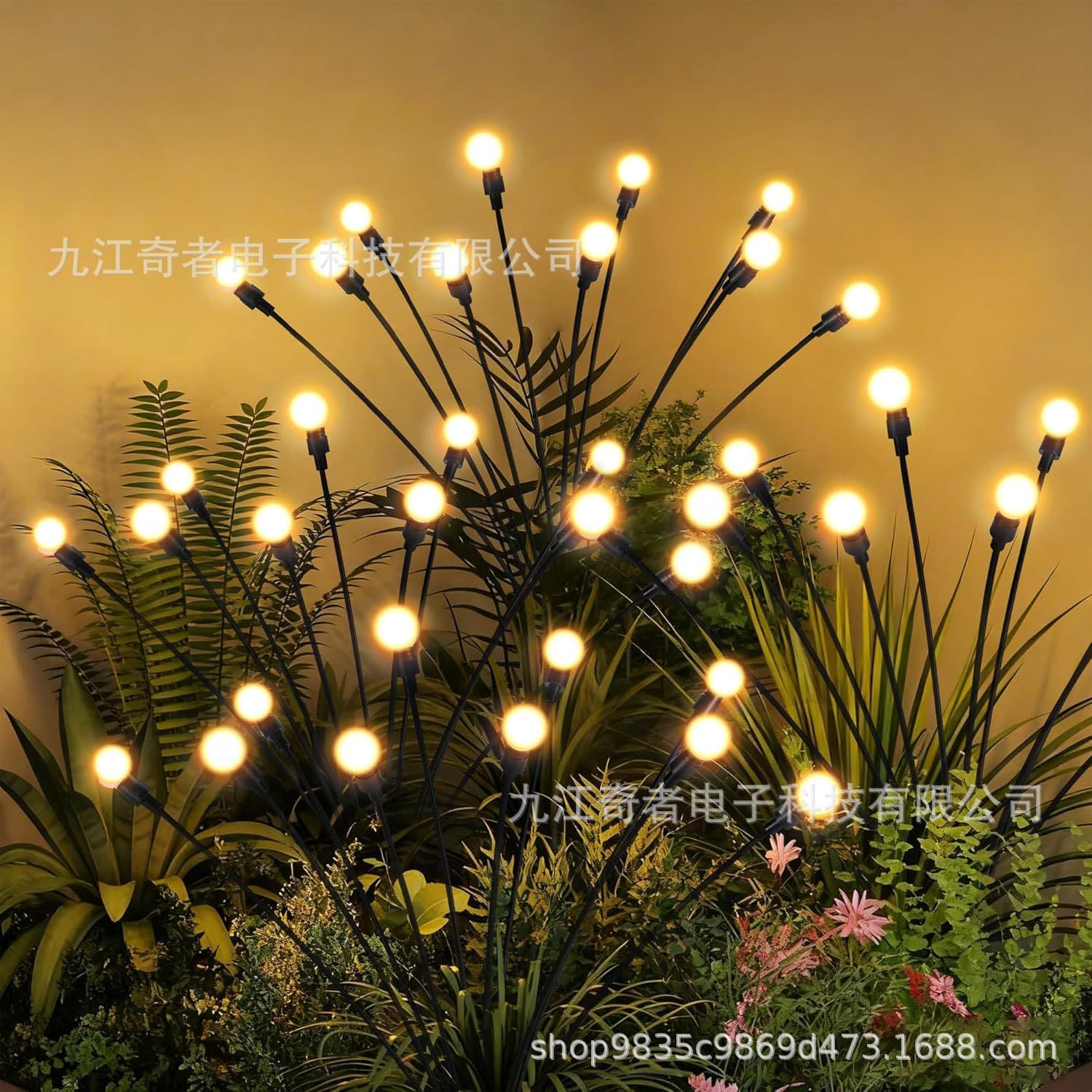 Cross-border Solar Firefly Ground Insert Light Outdoor Garden Yard Decorative Lawn Lamp for Ambiance