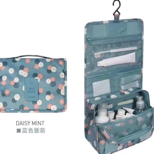 Korean-style large capacity travel hook bag storage pouch, portable toiletry and makeup bag, factory supply