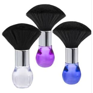 Hair Trimming Brush, Hair Sweeping Brush, Crystal Hair Cutting Cleaning Brush, Fiber Soft Bristle Brush, Barber Neck Sweeper