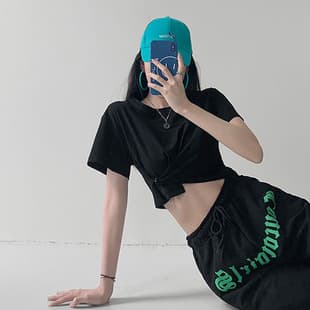 Wubixie Base Layer Summer New Short Sleeve T-Shirt for Women, Slimming Crop Top, Korean Women's Clothing Wholesale
