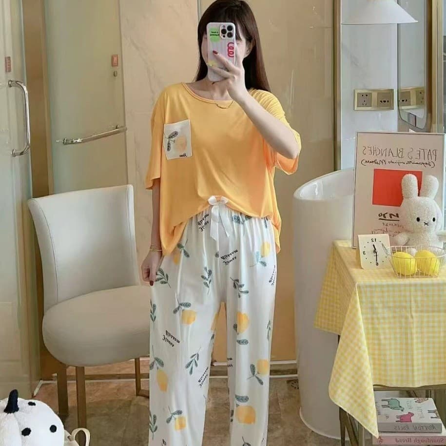 Overseas Trade Pajama Factory Plus Size Pocket Short and Long Elastic Loose Women's Homewear Sleepwear Southeast Asia Hot Selling