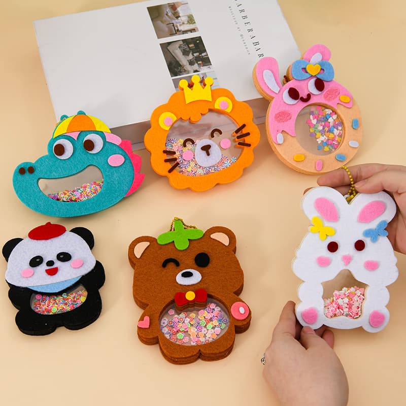 Cartoon felt rocker diy material package handmade homemade girl gift diy non-woven pendant children's toys