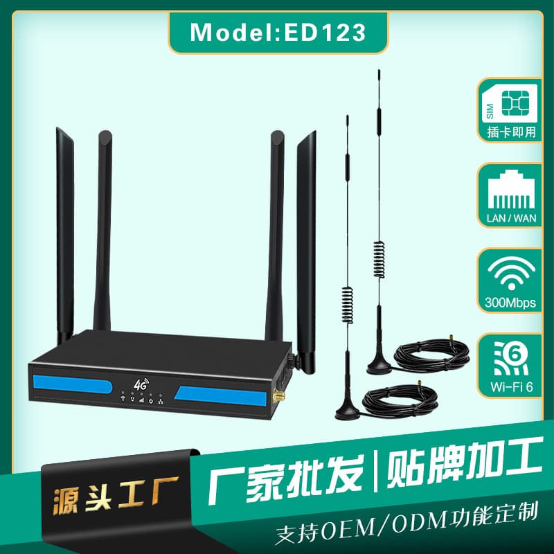 Russia Europe 4G Wireless WiFi Router Outdoor CPE Removable Antenna SIM Card