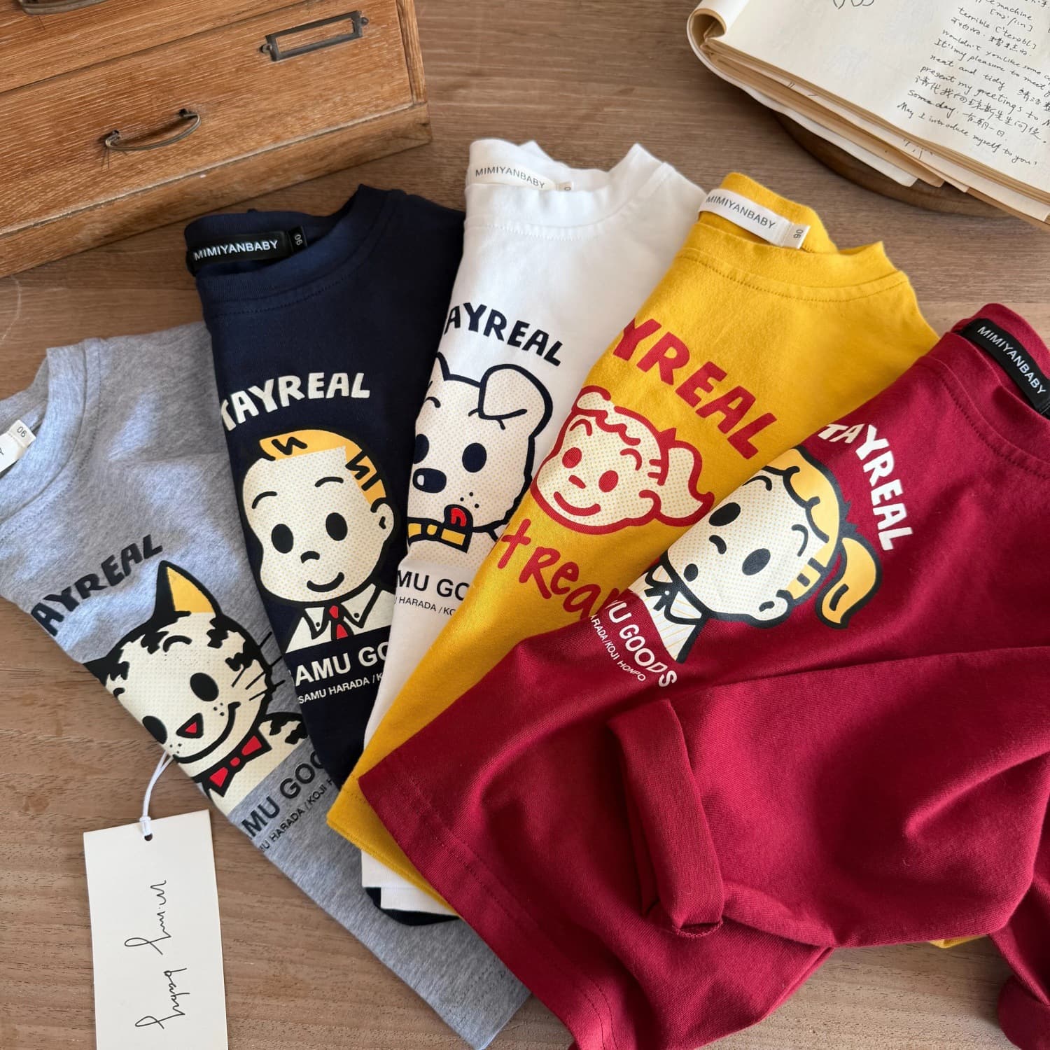 Sweet Xiaosi children's T-shirt spring style boys Japanese cartoon long-sleeved bottoming shirt baby children's cotton inner top