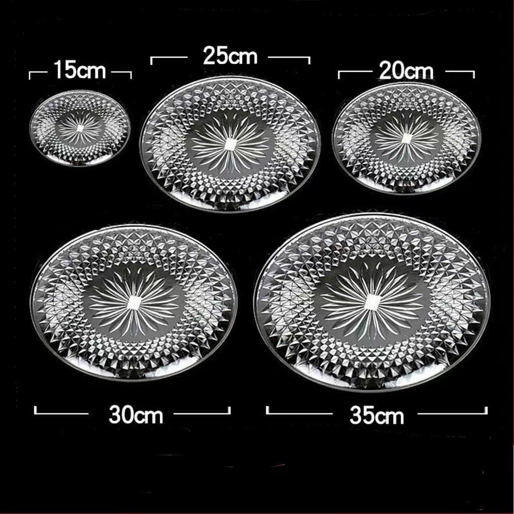 Acrylic Transparent Fruit Plate KTV Special Fruit Plate Multi-Specification Simple Fruit Plate Bar Snack Plate Fruit Plate Wholesale