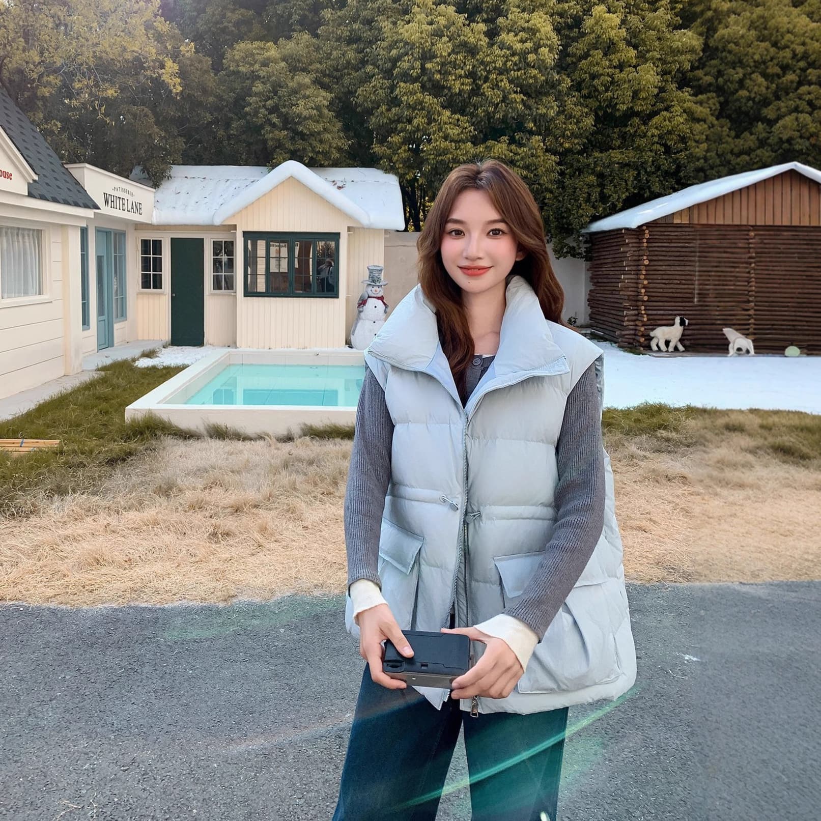 200 Jin Extra Large Women's Wear Autumn Winter Loose Flattering 90% Duck Down Waist-Defining Plus-Size Vest Fashionable Sleeveless Down Jacket