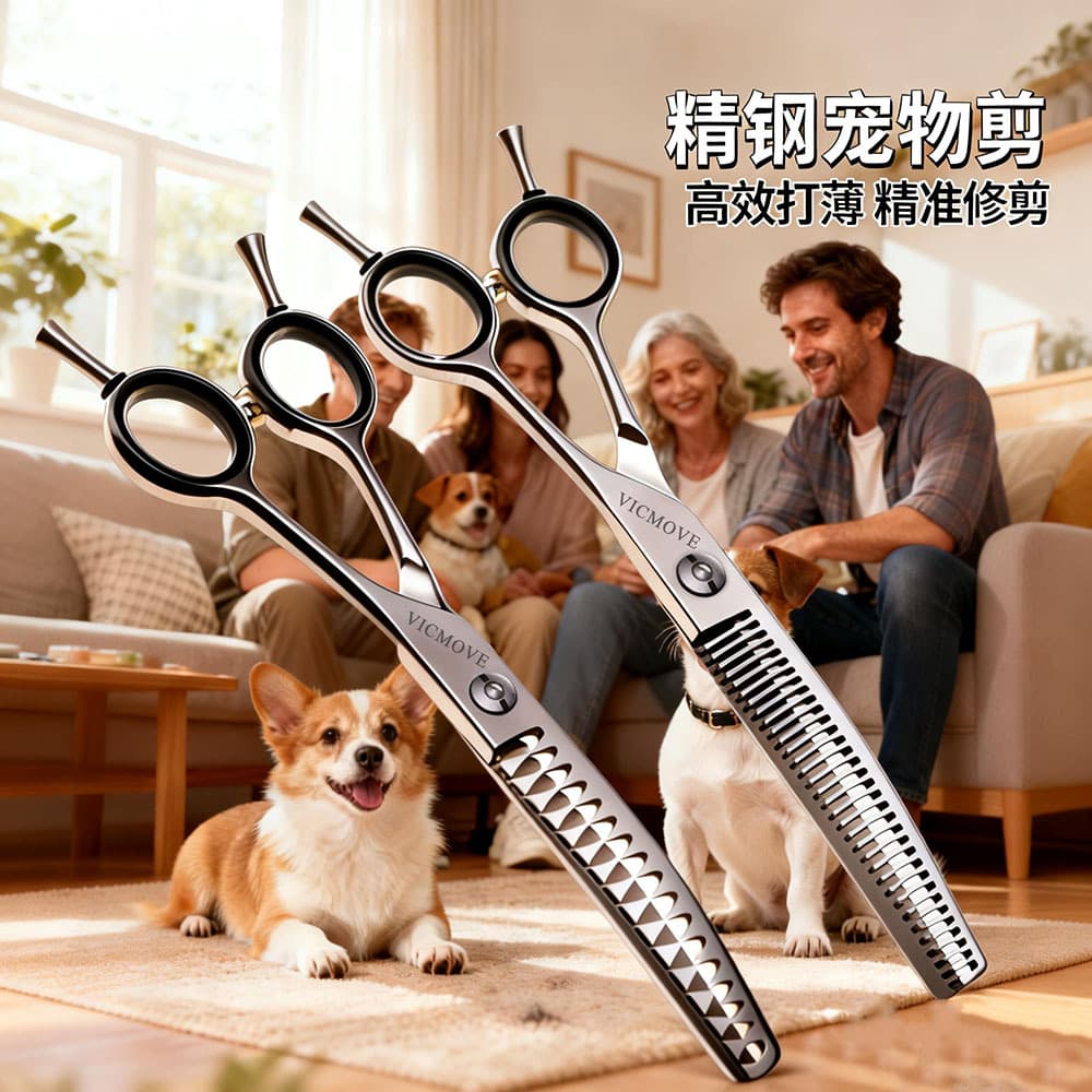 Manufacturer Supplies 7inch Pet Scissors: Downward Curved Scissors, Thinning Scissors, Trimming Scissors, Curved Scissors for Dogs and Cats, Grooming Scissors