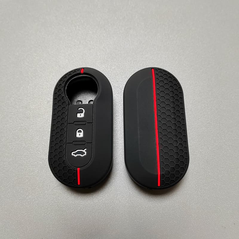Silicone Protective Case for Fiat 500 Key Cover FIAT Bravo Viaggio Iveco Honeycomb Line Pattern