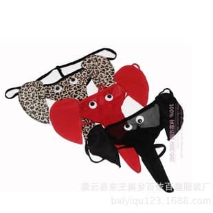 Wholesale Men's Sexy Leopard Print Thong Gag Elephant Underwear Drop Shipping