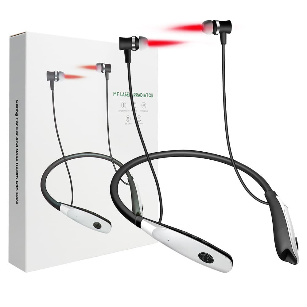Red Light Neck-Hanging Ear and Nasal Cavity Laser Irradiation Device 650nm Rechargeable Nano Light Wave Device Adjustable Ear Canal