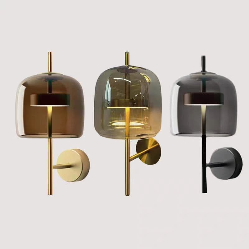 Nordic postmodern luxury creative glass wall lamp for hotel guest rooms, bedroom corridors, designer decorative long strip light