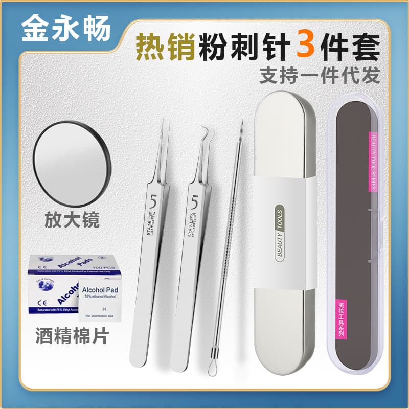 Stainless Steel Blackhead Remover Tool Set - Acne Needle & Comedone Extractor Kit, Beauty Tool