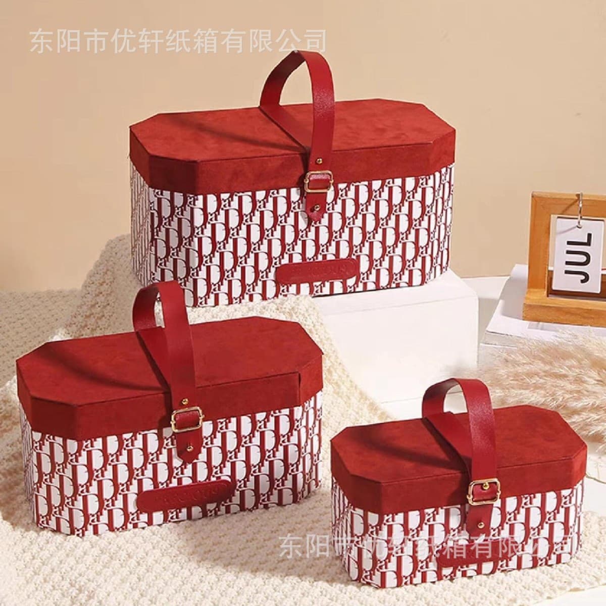 Premium Gift Box Luxury Brand Gift Box Wedding Bridesmaid Gift Box Velvet Box Leather Handle Empty Box