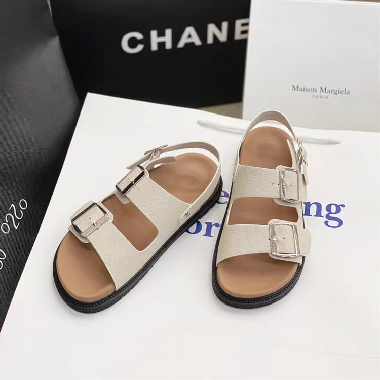 2026 Retro Birkenstock Double-Strap Sandals for Women, Summer Outdoor Wear, Soft-Soled Thick-Soled Roman One-Strap Open-Toe Beach Sandals