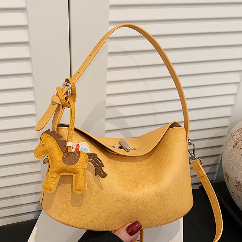 Shuai Mi's Niche Women's Bags 2026 Summer New Fashion Stylish Shoulder Crossbody Bag Handbag Saddle Dumpling Bag