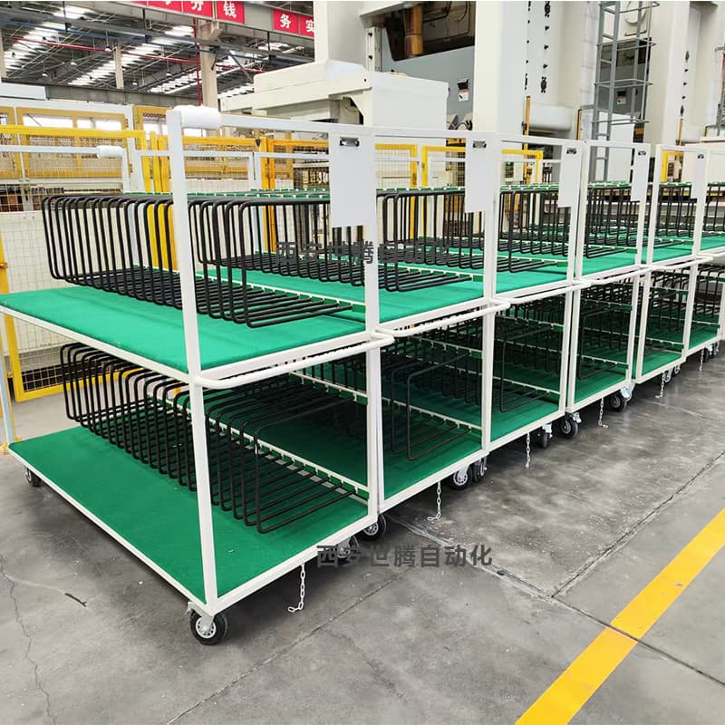 Mobile Storage Rack Cart Multi-layer Fixed Short Material Shelf with Wheels Storage Transfer Cart Workshop Material Handling Trolley