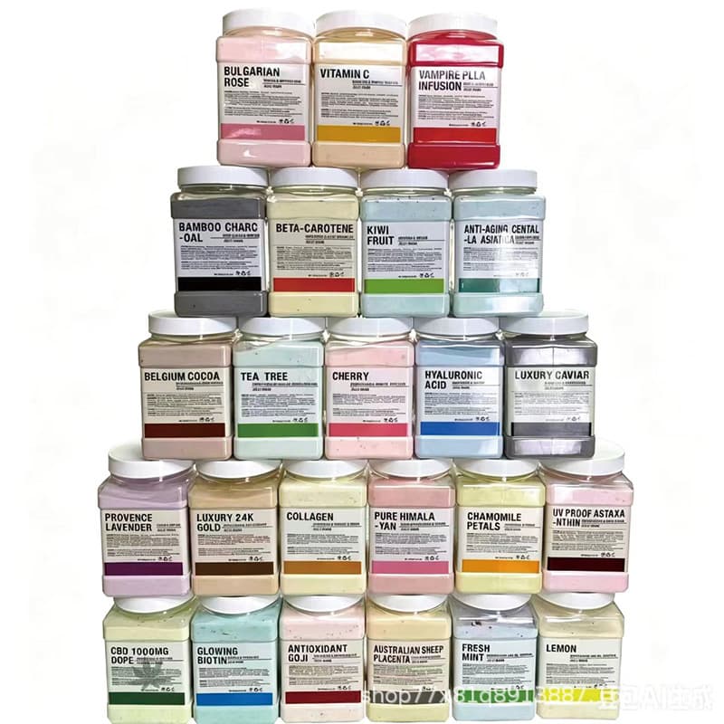 650g Export Crystal Jelly Mask Powder Cross-Border Full English Mask Powder Crystal Facial Mask Powder