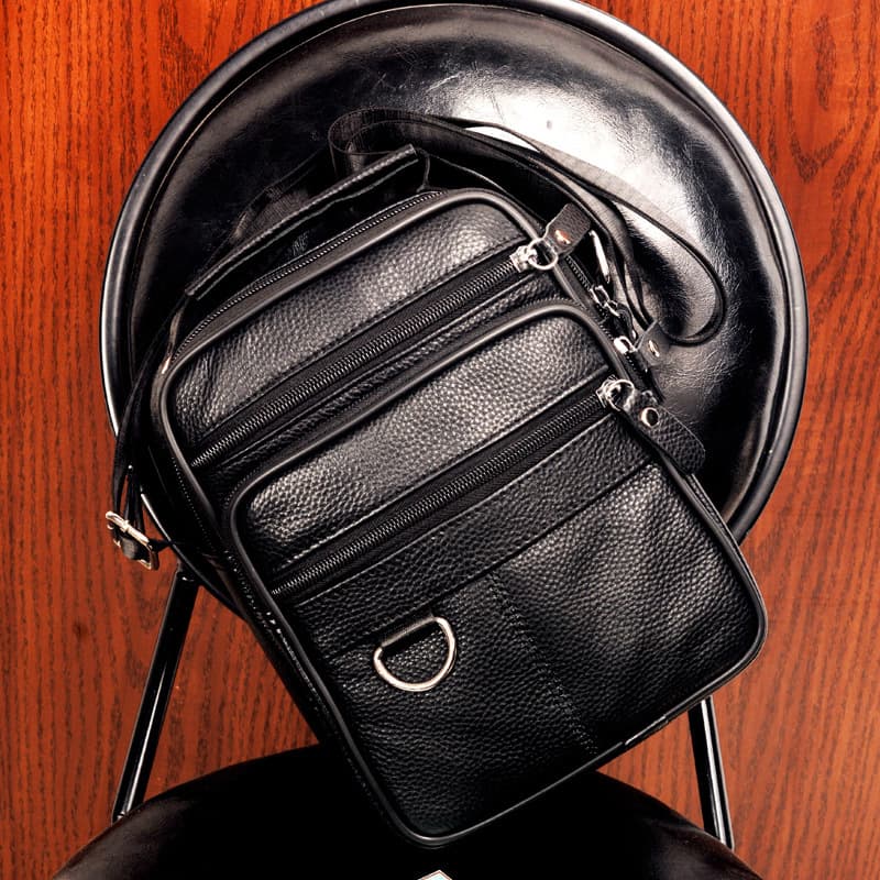 New Men's Bag Genuine Leather Crossbody Handbag Large Capacity Business Casual Shoulder Bag Factory Direct
