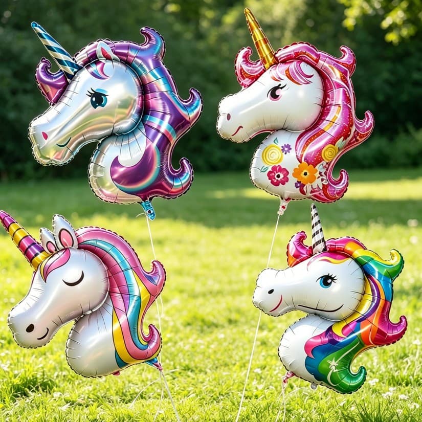 108 Unicorn Head 3D Holographic Unicorn Foil Balloon Wedding Decoration Baby Shower Birthday Balloon Wholesale
